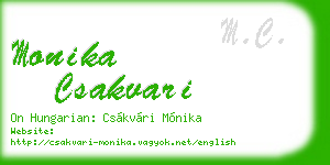 monika csakvari business card