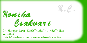 monika csakvari business card